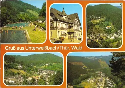 AK, Unterweißbach Thür. Wald, fünf Abb., 1986