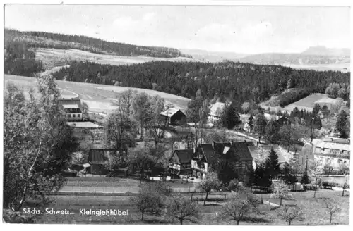 AK, Kleingießhübel Sächs. Schweiz, Teilansicht, 1959