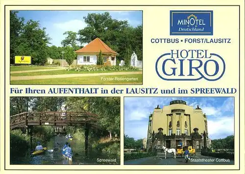 AK, Forst, "Hotel Giro", 3 Abb., ca. 1996
