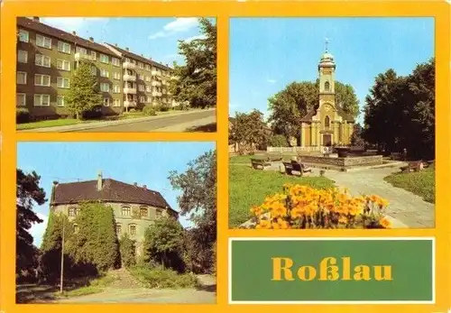 AK, Roßlau Elbe, 3 Abb., u.a. Mitschurinstraße, 1984