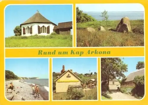 AK, Rügen, Rund um Kap Arkona, 5 Abb., 1987