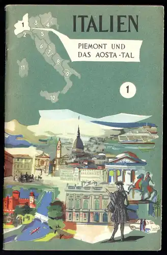 tour. Broschüre, Italien, Piemont und Aosta-Tal, um 1960