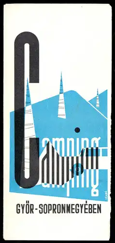 tour. Prospekt, Campingplatz Györ-Sopronmegyeben, Ungarn, um 1970