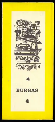 tour. Prospekt, Burgas, Bulgarien, Karte d. Schwarzmeerküste + Stadtpläne, 1967