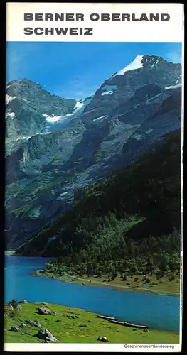 tour. Broschüre, Berner Oberland, Schweiz, mit Panorama, 1972