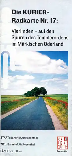 Kurier-Radkarte Nr. 17, Auf d Spuren d Templerordens im Märkischen Oderland 2006