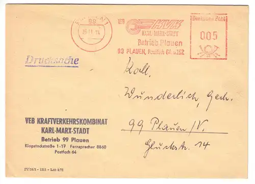 AFS, VEB KVK Karl-Marx-Stadt, Betrieb Plauen, o Plauen 1, 26.11.74