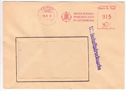 AFS, VEB PCK Schwedt, Komb.-Betr. Zeitz, BT Lützkendorf, o Krumpa, 4206, 10.8.72