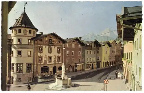 AK, Berchtesgaden, Marktplatz, 1962