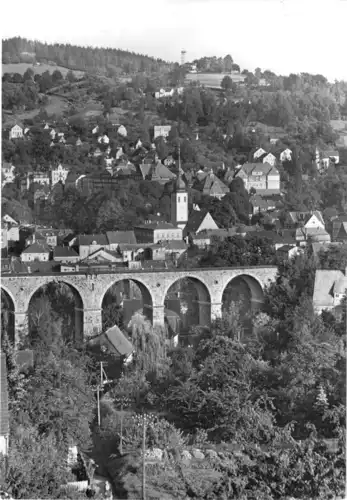 AK, Sebnitz, Teilansicht mit Viadukt, 1973
