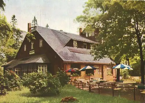 AK, Waldidylle Erzgeb., HO-Hotel Erzgebirgsbaude, 1969