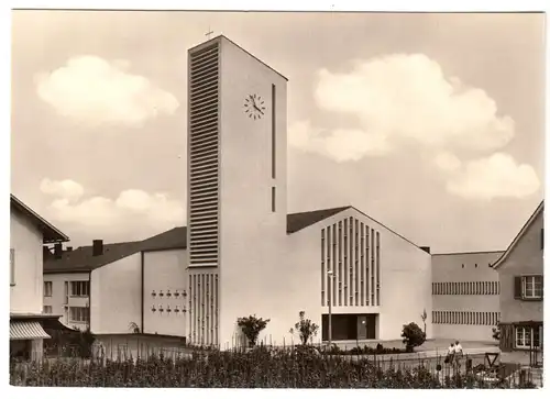 AK, Nonnenhorn Bodensee, moderne Kirche, um 1960