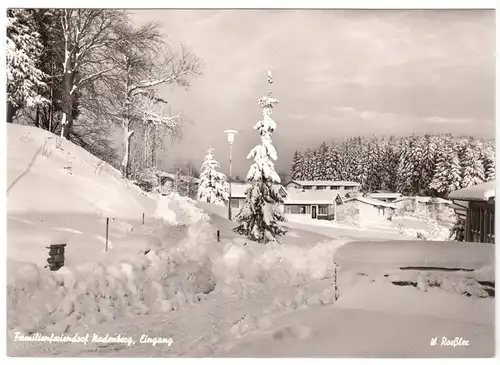 AK, Lindenberg im Allgäu, Familien-Feriendorf Nadenberg, Eingang, 1966