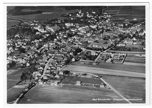 AK, Bad Wörishofen, Luftbildtotale, um 1938