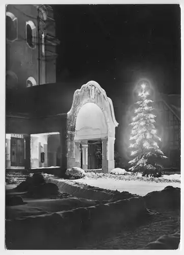 AK, Lindenberg im Allgäu, weihnachliches Straßenmotiv, um 1969