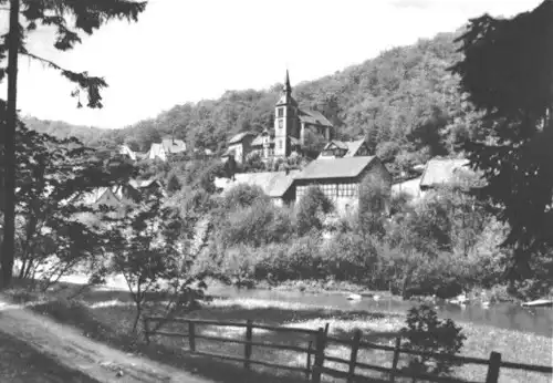 AK, Altenbrak Harz, Teilansicht mit Kirche, 1969