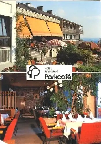 AK, Donauwörth, Restaurant "Parkcafé", 2 Abb., ca. 1985