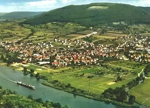 AK, Burgstadt am Main, Luftbildübersicht, ca. 1977