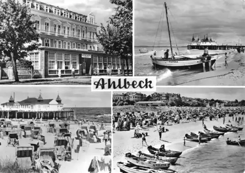 AK, Seebad Ahlbeck auf Usedom, vier Abb., 1968