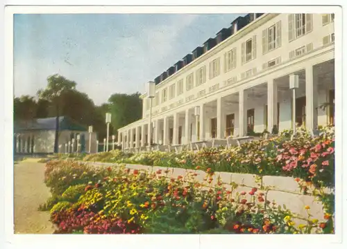 AK, Bad Salzungen Thür., Kurhaus mit Seeterrassen, früher DDR-Farbdruck, 1968