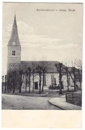 AK, Delmenhorst, Partie an der Evang. Kirche, um 1910