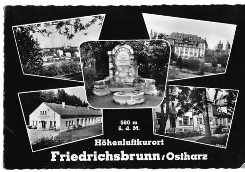 AK, Friedrichsbrunn Ostharz, fünf Abb., gestaltet, 1960