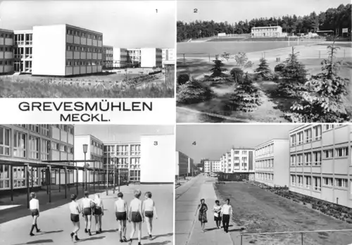AK, Grevesmühlen Meckl., Neubauten, vier Abb., 1975