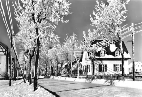 AK, Reitzenhain Erzgeb., winterl. Straßenpartie, 1978