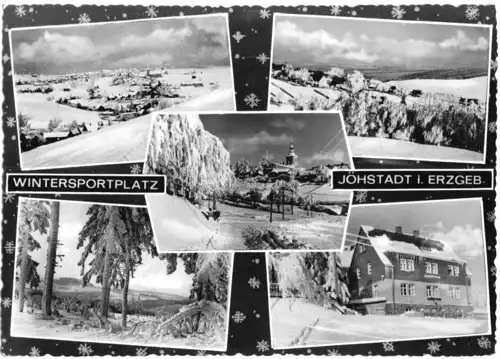 AK, Jöhstadt Erzgeb., fünf Abb., Winterabb., 1965