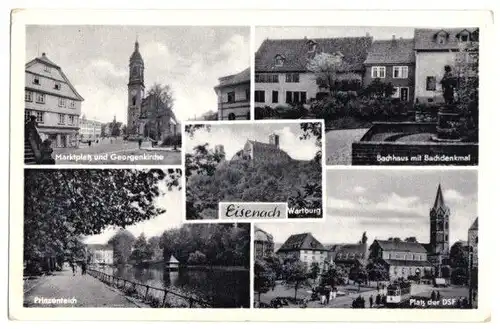 AK, Eisenach, fünf Abb., 1958