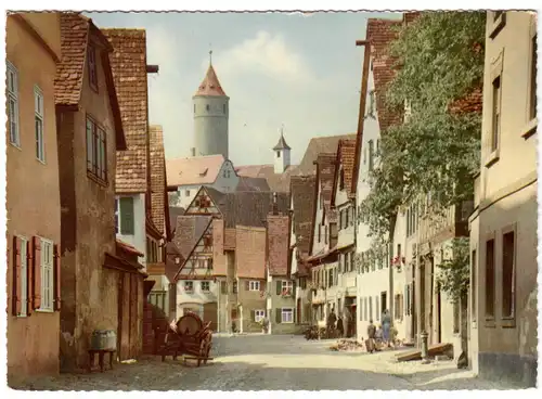 AK, Dinkelsbühl, Mittlere Schmiedgasse und Grüner Turm, 1975