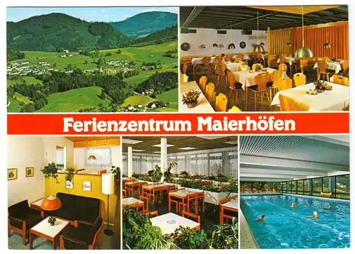 AK, Meierhöfen im Allgäu, Ferienzentrum Meierhöfen, fünf Abb., um 1990