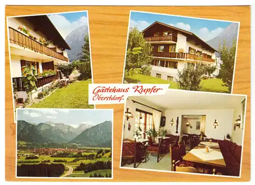AK, Oberstdorf Allgäu, Gästehaus Rupfer, vier Abb., um 1975