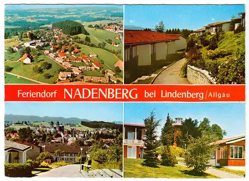 AK, Nadenberg b. Lindenberg Allgäu, Feriendorf, vier Abb., um 1985
