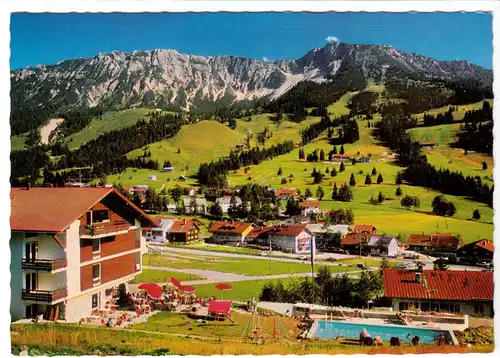 AK, Oberjoch Allgäu, Teilansicht mit Kühgrundkopf, um 1968