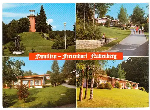 AK, Nadenberg b. Lindenberg Allgäu, Familien-Feriendorf, vier Abb., um 1985