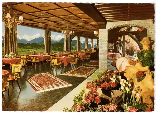 AK, Sonthofen, Alpen-Moor- und Kneippbad Sonnenalp, Gastraum, 1966