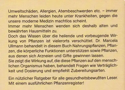 Ullmann, Dr. Marcela; Knaurs große Hausapotheke: Heilpflanzen, 1988