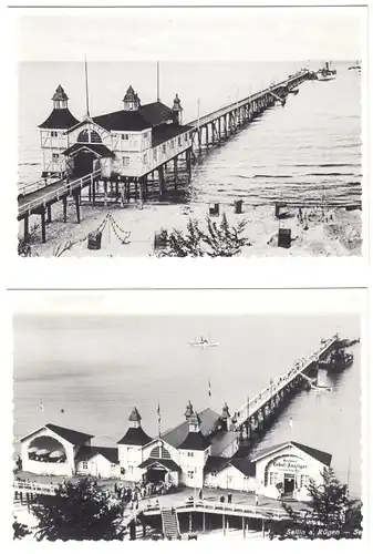 AK (2), Ostseebad Sellin auf Rügen, Reprints der Seebrücke, 1906 bzw 1930, 2000