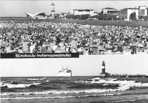 AK, Rostock - Warnemünde, zwei Abb., 1978