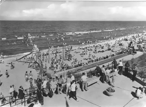 AK, Ostseebad Zinnowitz auf Usedom, Kegelbahn am Strand, 1974