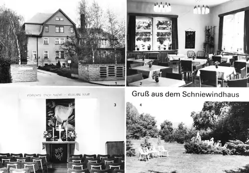 AK, Schönebeck - Bad Salzelmen, Julius Schniewind-Haus, vier Abb., 1990