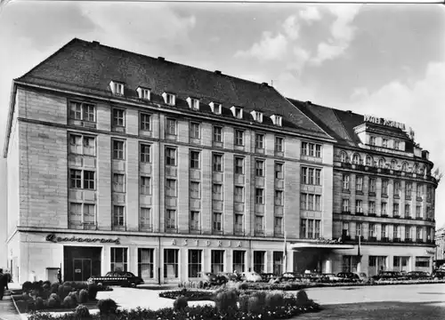 AK, Leipzig, Hotel Astoria, Straßenansicht, 1961