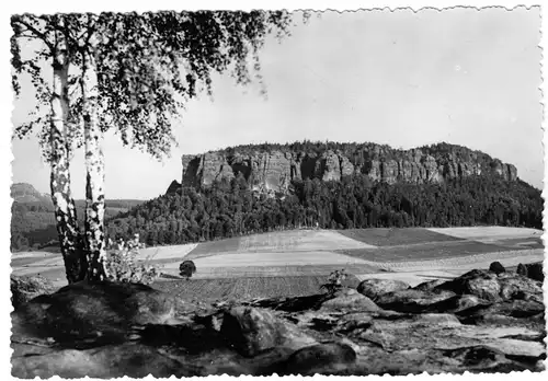 AK, Pfaffenstein Sächs. Schweiz, Pfaffenstein, 1957, Handabzug