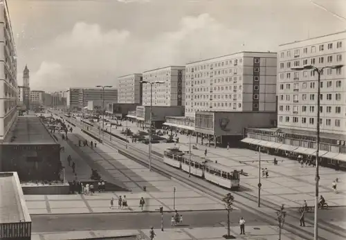 AK, Magdeburg, Karl-Marx-Str., Straßenbahn, 1968