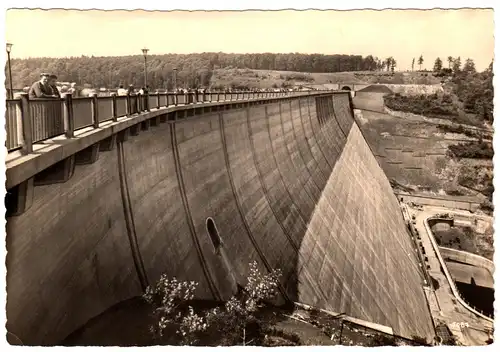 AK, Rappbodetalsperre im Harz, Staumauer, 1961