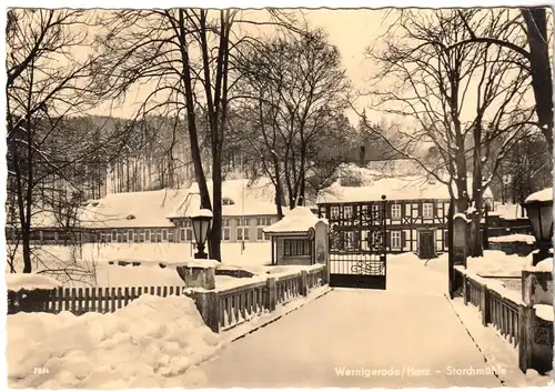 AK, Wernigerode Harz, Storchmühle, Winteransicht, 1960