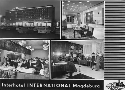 AK, Magdeburg, Interhotel "International", vier Abb., 1971
