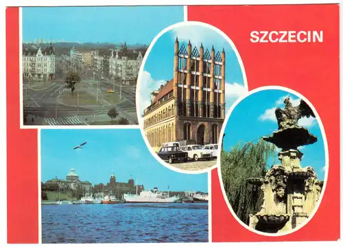 AK, Szczecin, Stettin, vier Abb., 1983