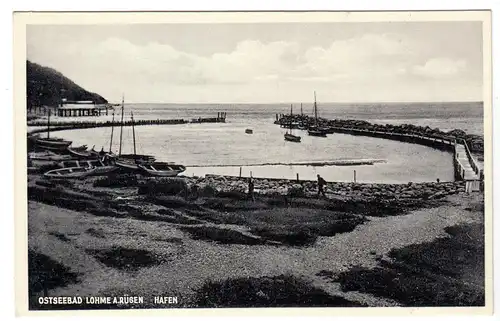 AK, Ostseebad Lohme auf Rügen, Hafen, um 1938
